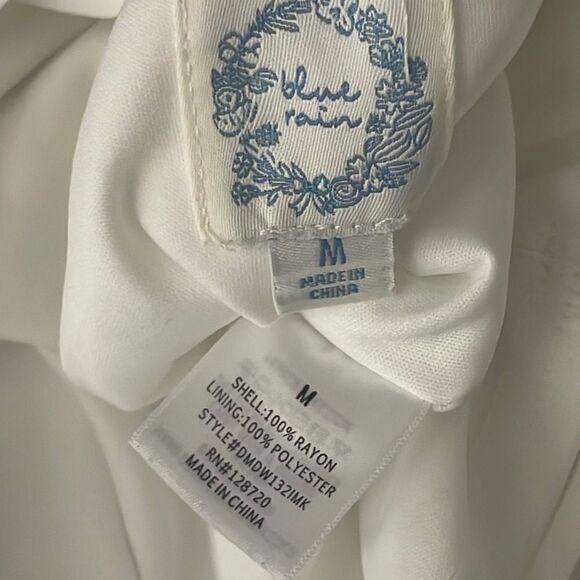 Blue Rain Boho Tunic Mini Babydoll Dress M - Picture 4 of 8